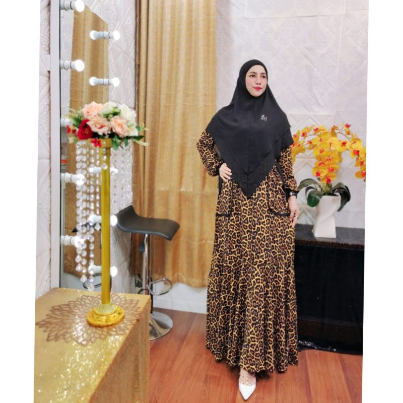 LORA DRESS leopard ORI Hijabika