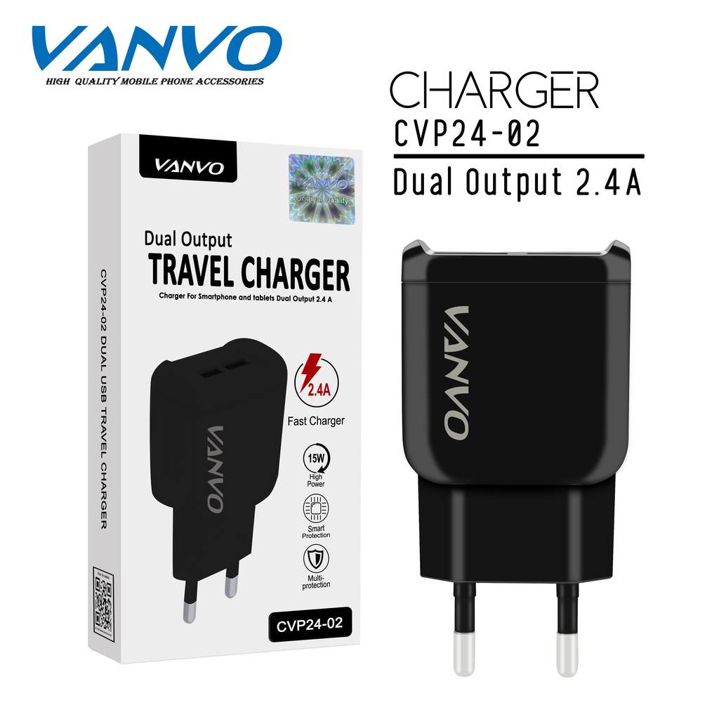 Vanvo Travel Charger CVP24-02 Dual Output