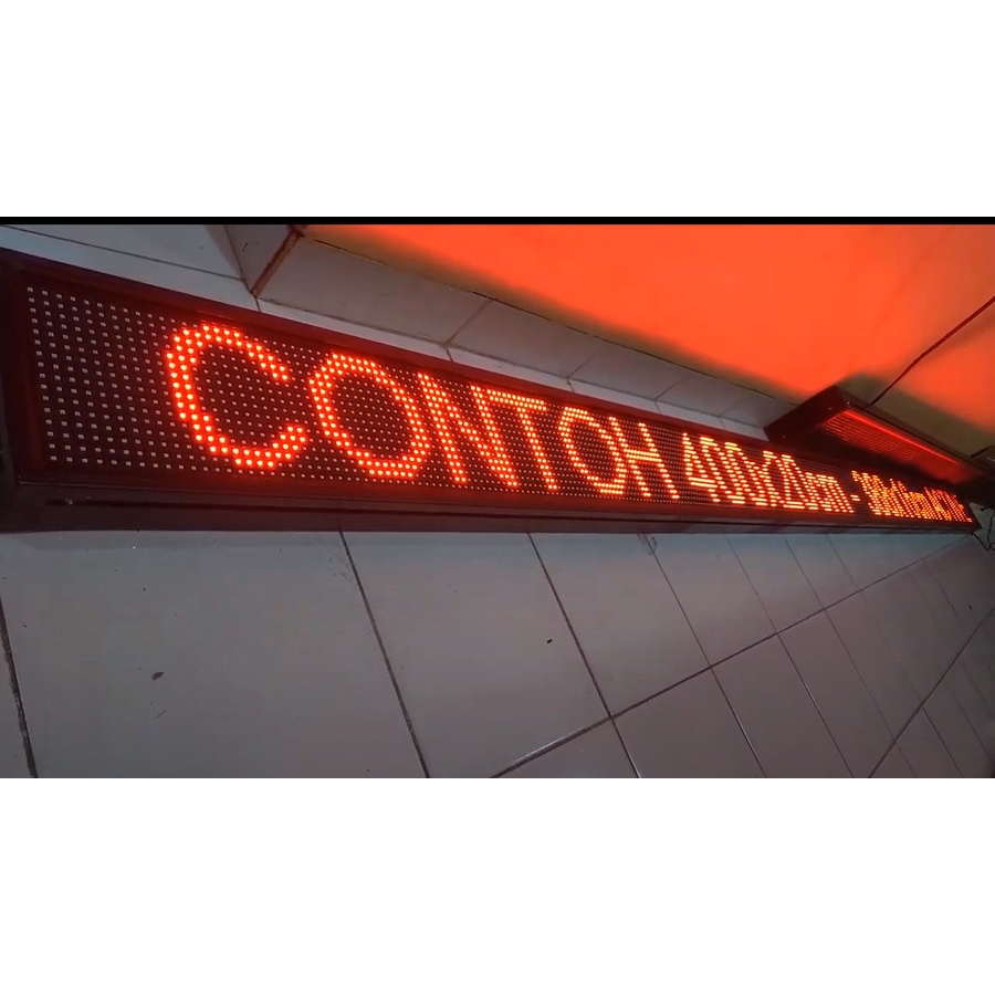 LED Running Text Outdoor Merah 388cm x 20cm