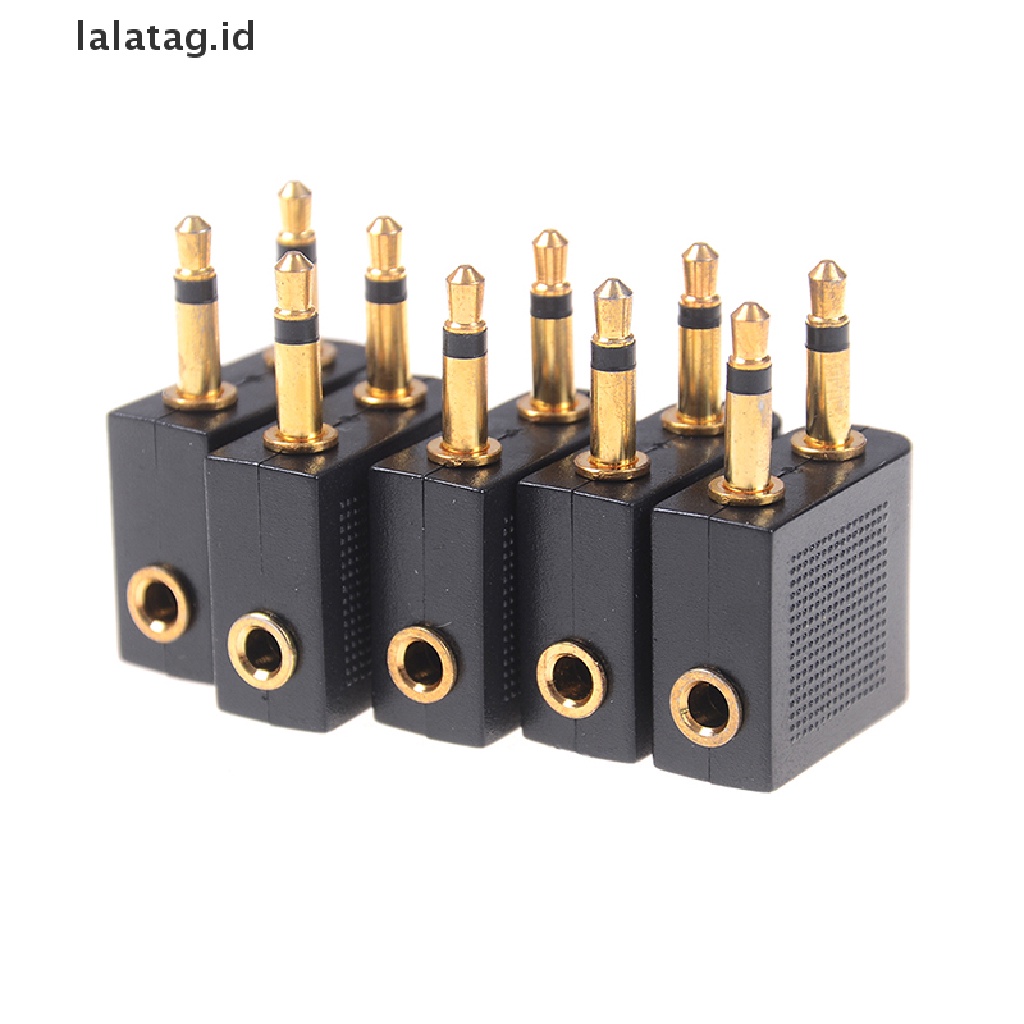 (Flyag) 5pcs adapter jack Audio 3.5mm Lapis Emas Untuk headphone