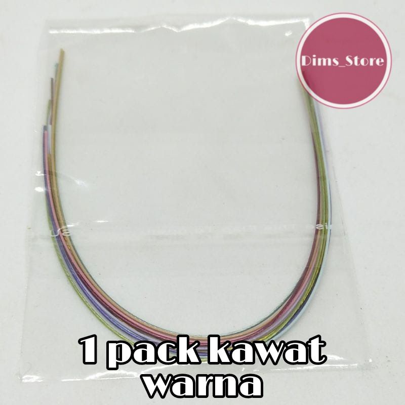 1 pack kawat behel warna - kawat warna - kawat gigi campur