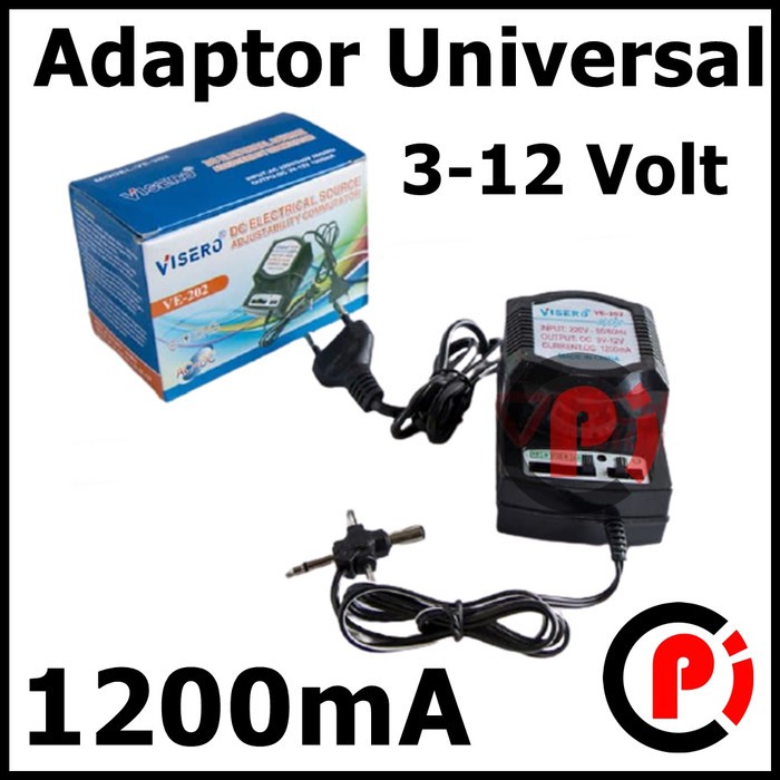 Adaptor Universal 3 Volt sampai 12 Volt 1200mA Cocok Untuk Bor PCB