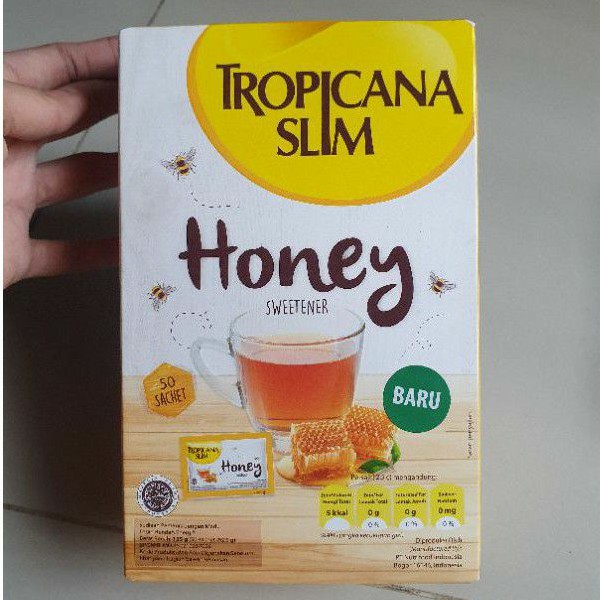 

Tropicana slim HONEY madu sweetner gula rendah kalori ( 50 sachets) 125gr.