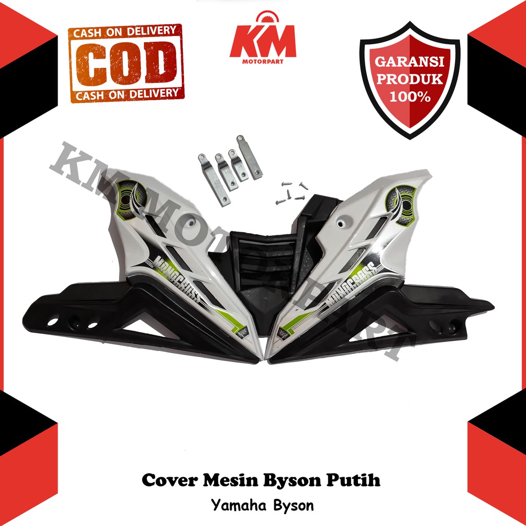 Tutup Engine Byson Cover Mesin Yamaha Byson Merah Hitam Putih Model Transformer