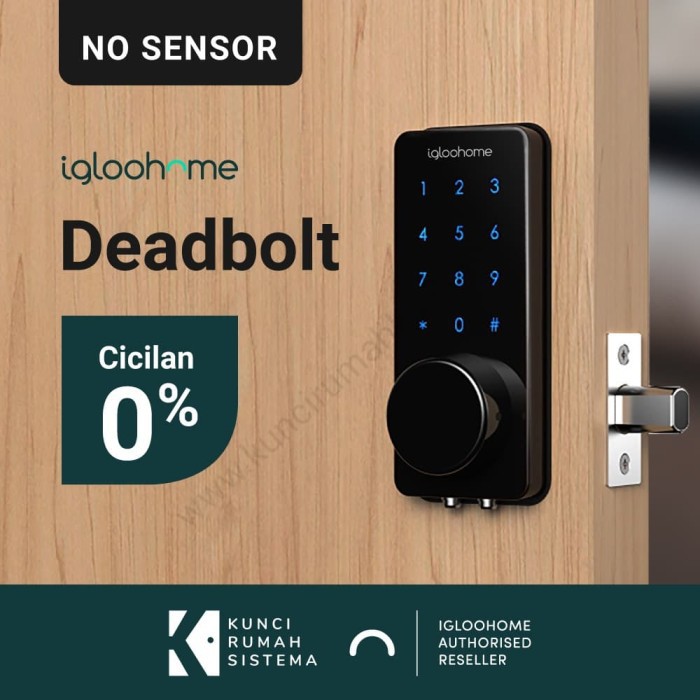 Igloohome Smart Deadbolt V2 -Smart Lock Kunci Rumah Digital (No Sensor)