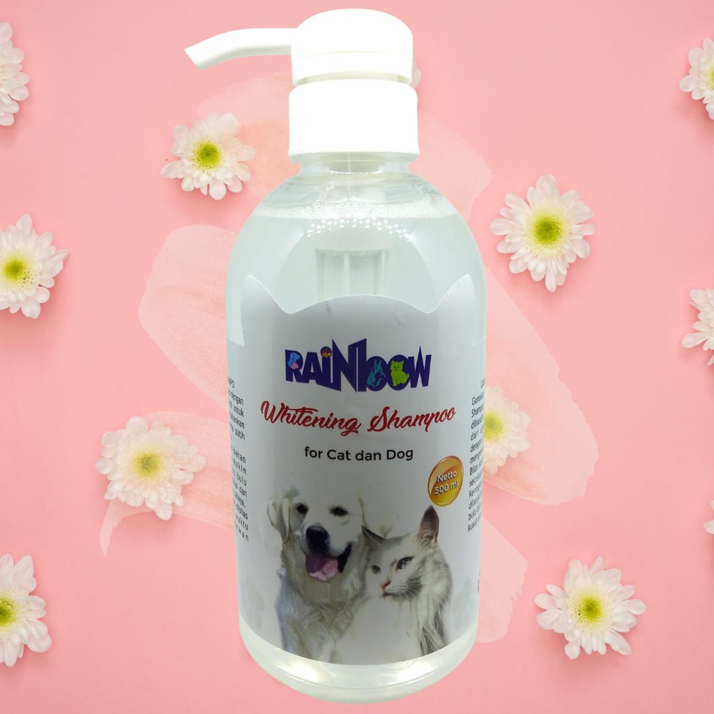 Rainbow Whitening shampo For Cat &amp; Dog 500 ml ( Tutup Pump)