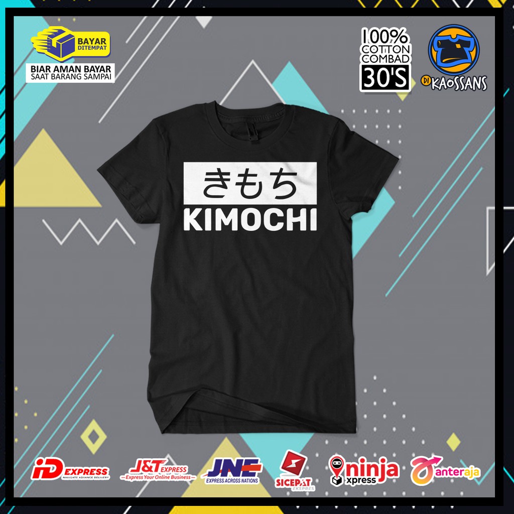 Baju Kaos Distro KIMOCHI Cotton Combed / Kaos Custom Sablon / Kaos Cowok Cewek Tulisan Kata Jepang