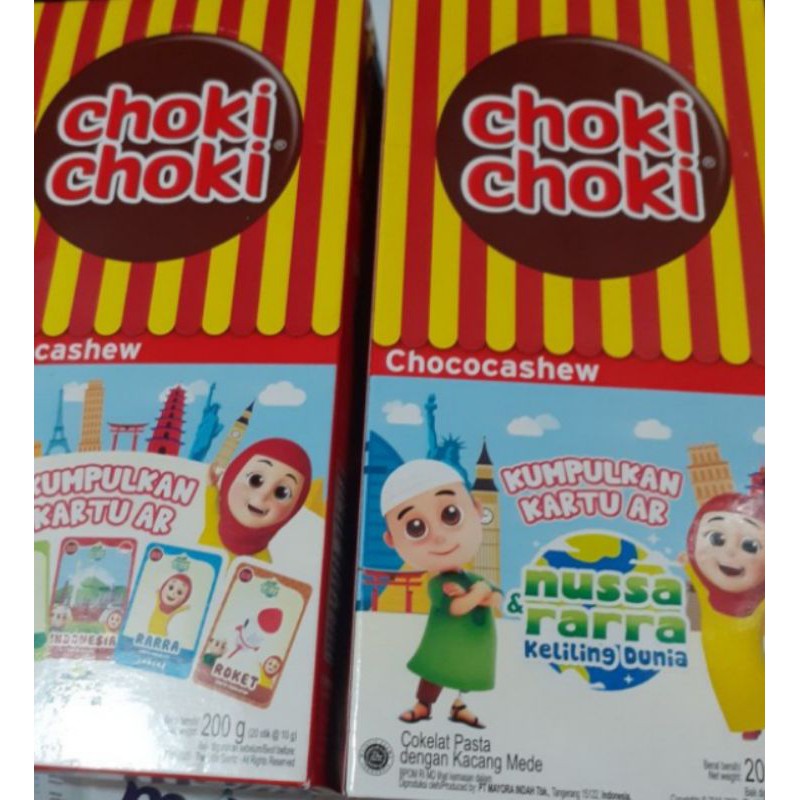 

choki-choki coklat pasta dengan kacang mente mede isi 20pcs