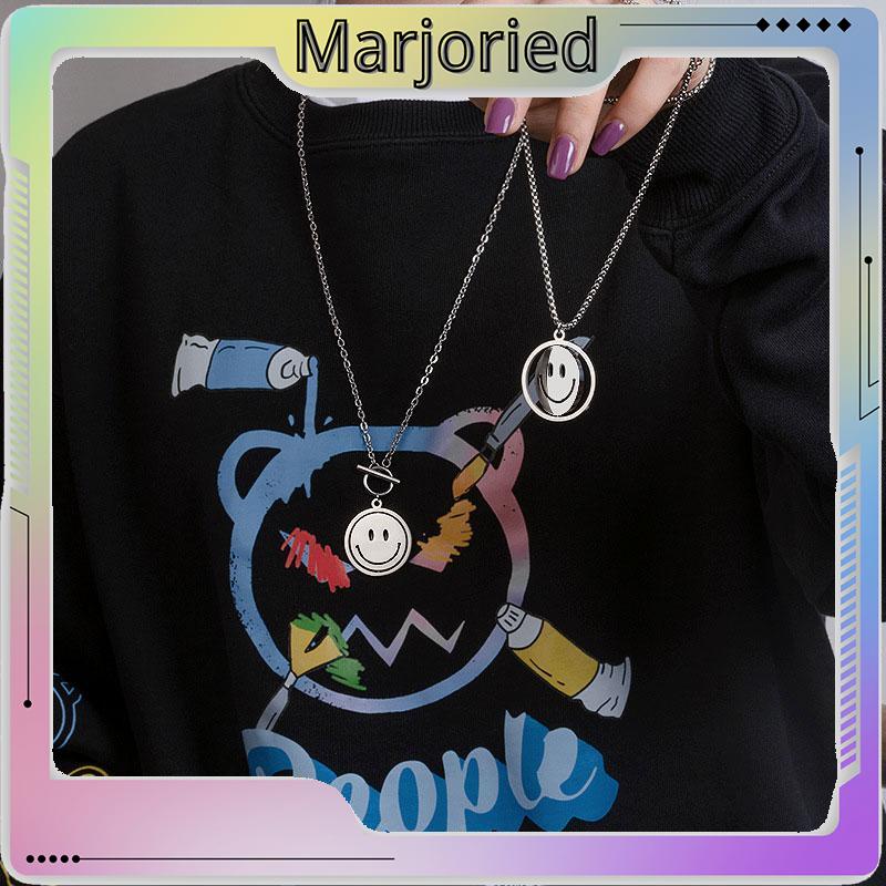 Fashionable Simple Smile Pendant Hip Hop Pria dan Wanita Kalung-MJD