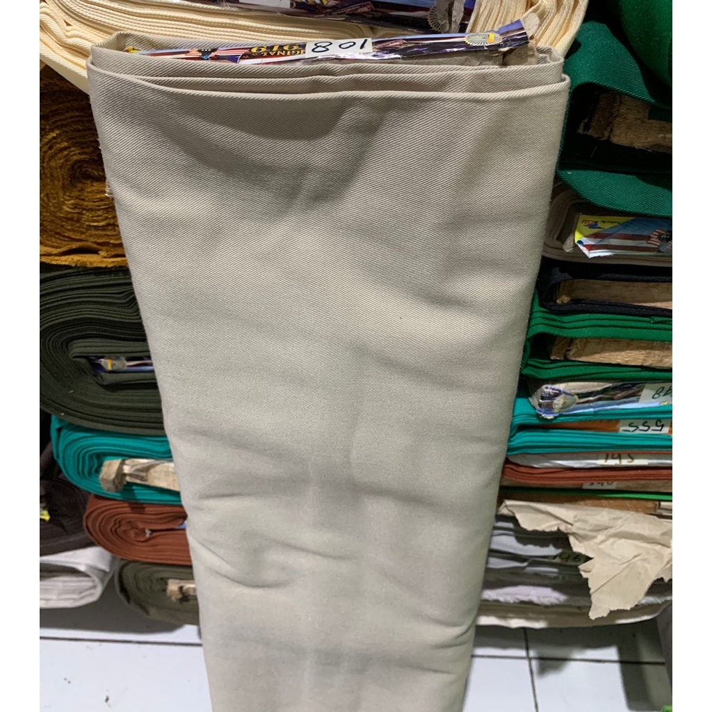 Kain American Drill 1919 Meteran, Bahan Kain Seragam, Kode 108 Warna Cream
