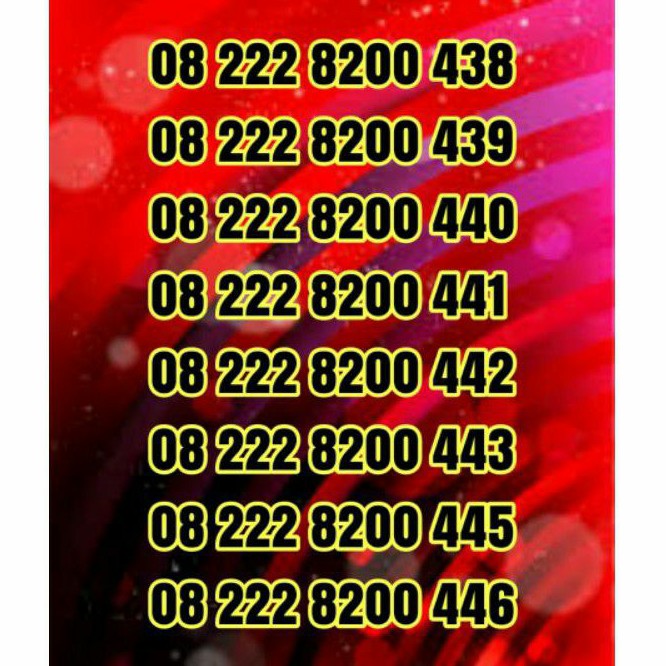 Nomer Cantik simpati loop seri triple rapih