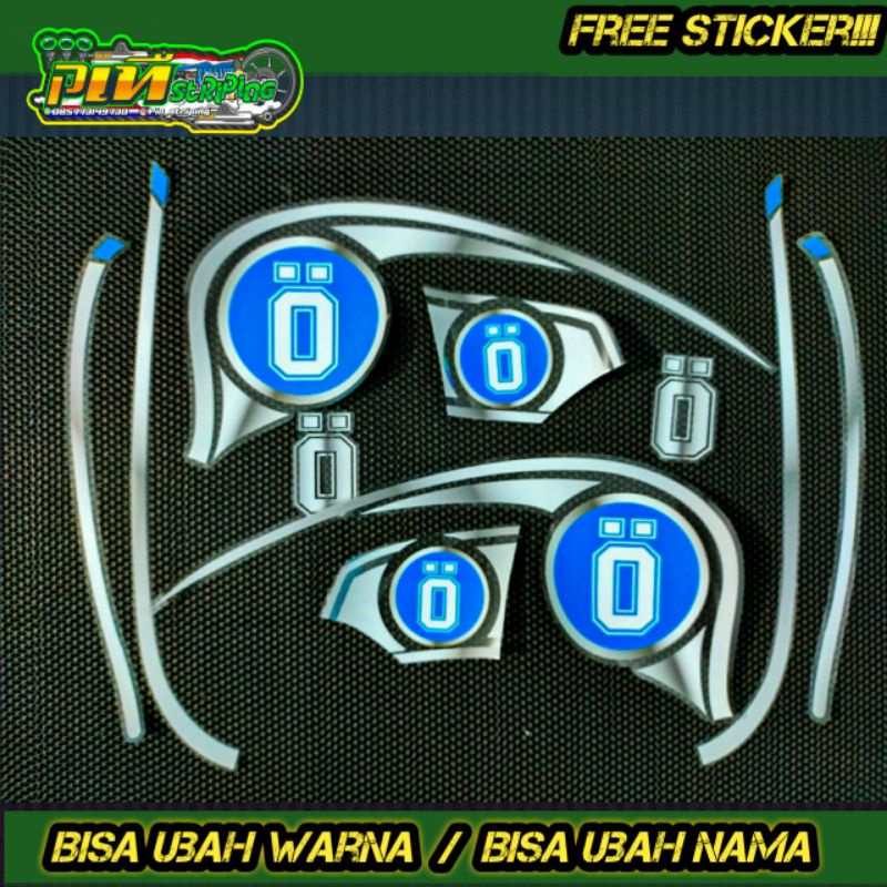 STRIPING/STICKER SCOOPY OHLINS LIST TRANSPARAN