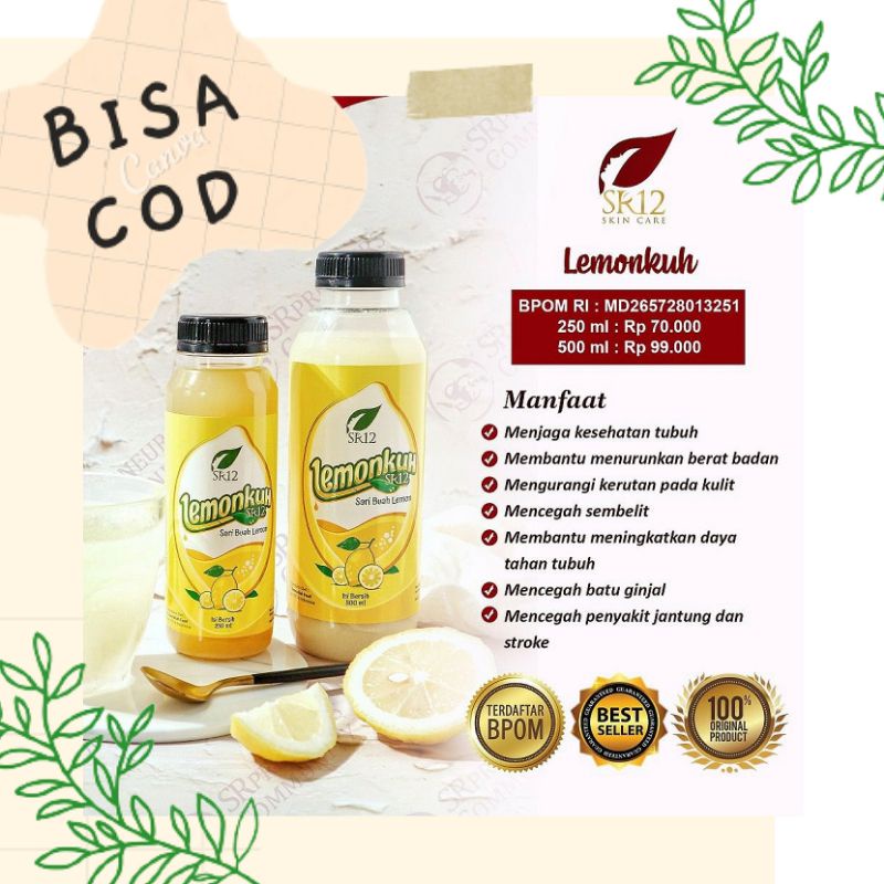 

Lemonkuh SR12 250ml/ sari buah lemon asli