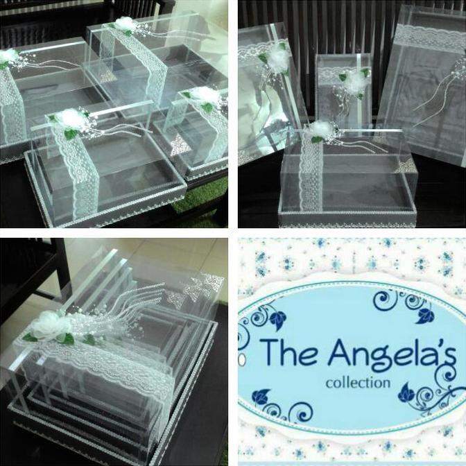 

[COD] Kotak / Box Hantaran seserahan warna Abu Abu + silver ( mika renda ) [COD]