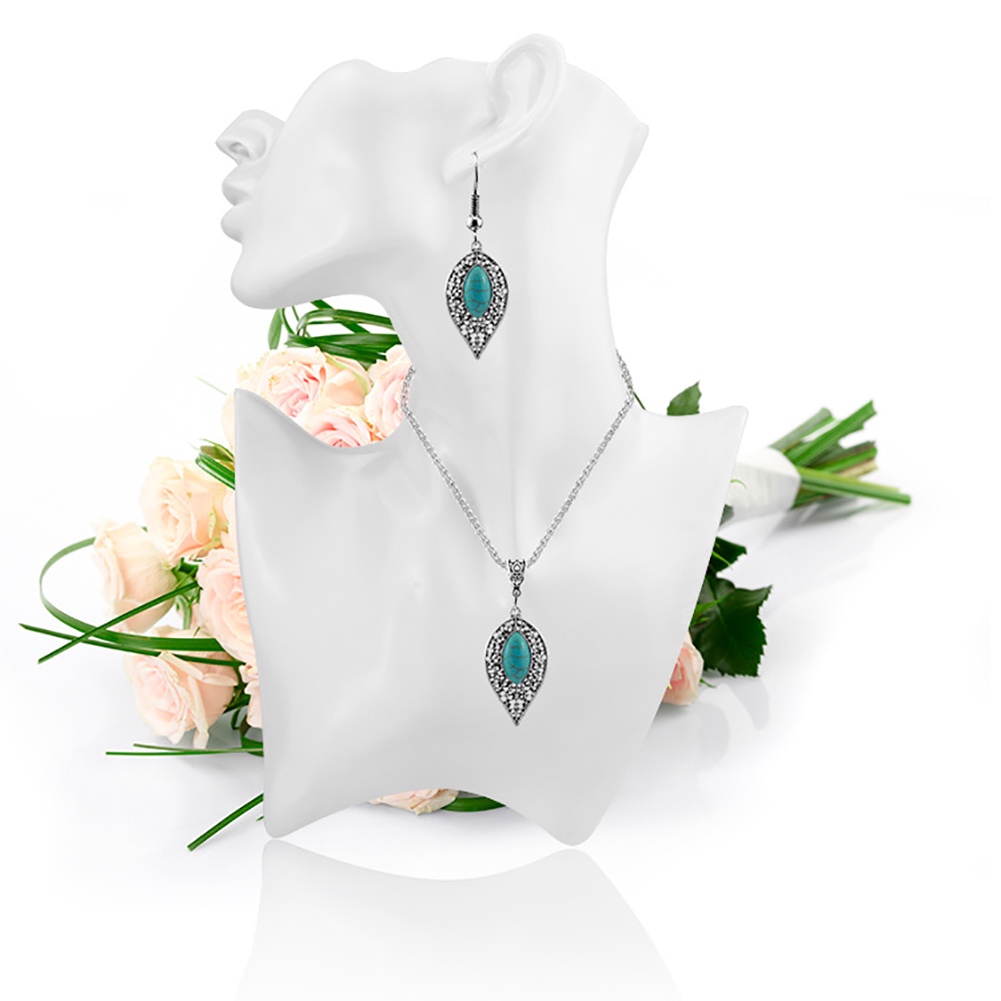 Hu Hu Hu Hu Hu Alat Bantu Pasang Kacamata♡ 3pcs / Set Anting Tusuk Gantung Desain Daun / Kura-Kura Hias Turquoise Imitasi Gaya Vintage Untuk Wanita