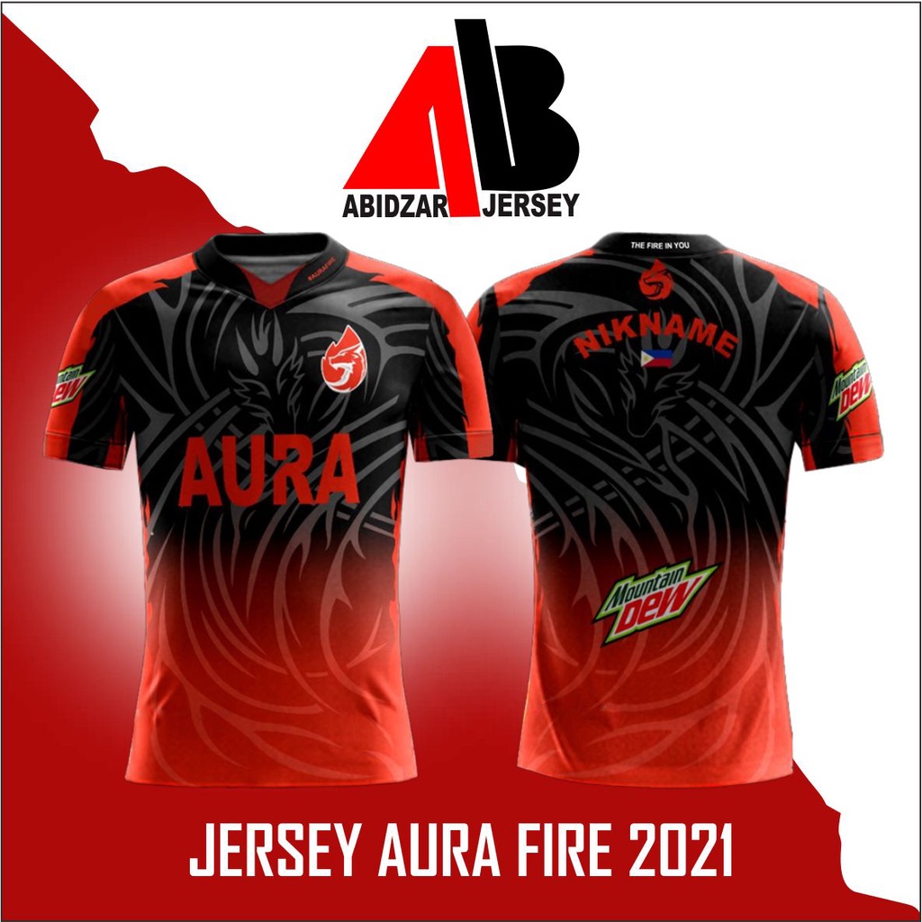 Jersey Aura Fire new black edition game free fire