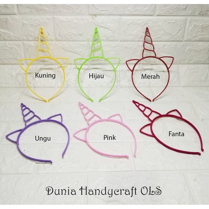 BANDO UNICORN POLOS Bando Warna Imut Cantik Murah Unik Fantasi