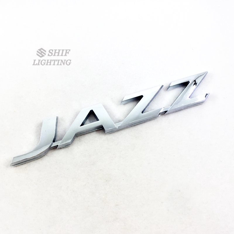 1Pc Stiker Emblem Logo JAZZ Bahan ABS Krom Untuk Bagasi Belakang Mobil HONDA