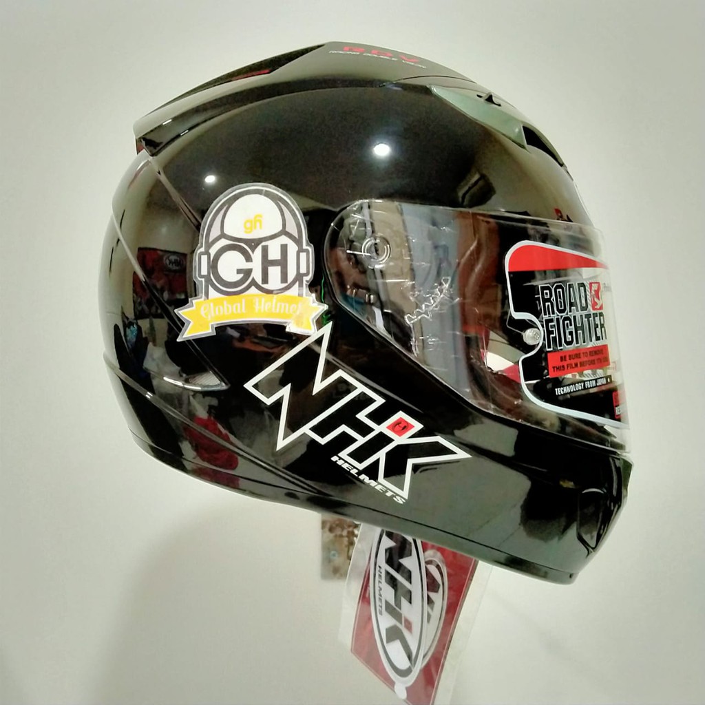 HELM NHK GP1000 BLACK NHK GP 1000 SOLID BLACK GP1K BLACK