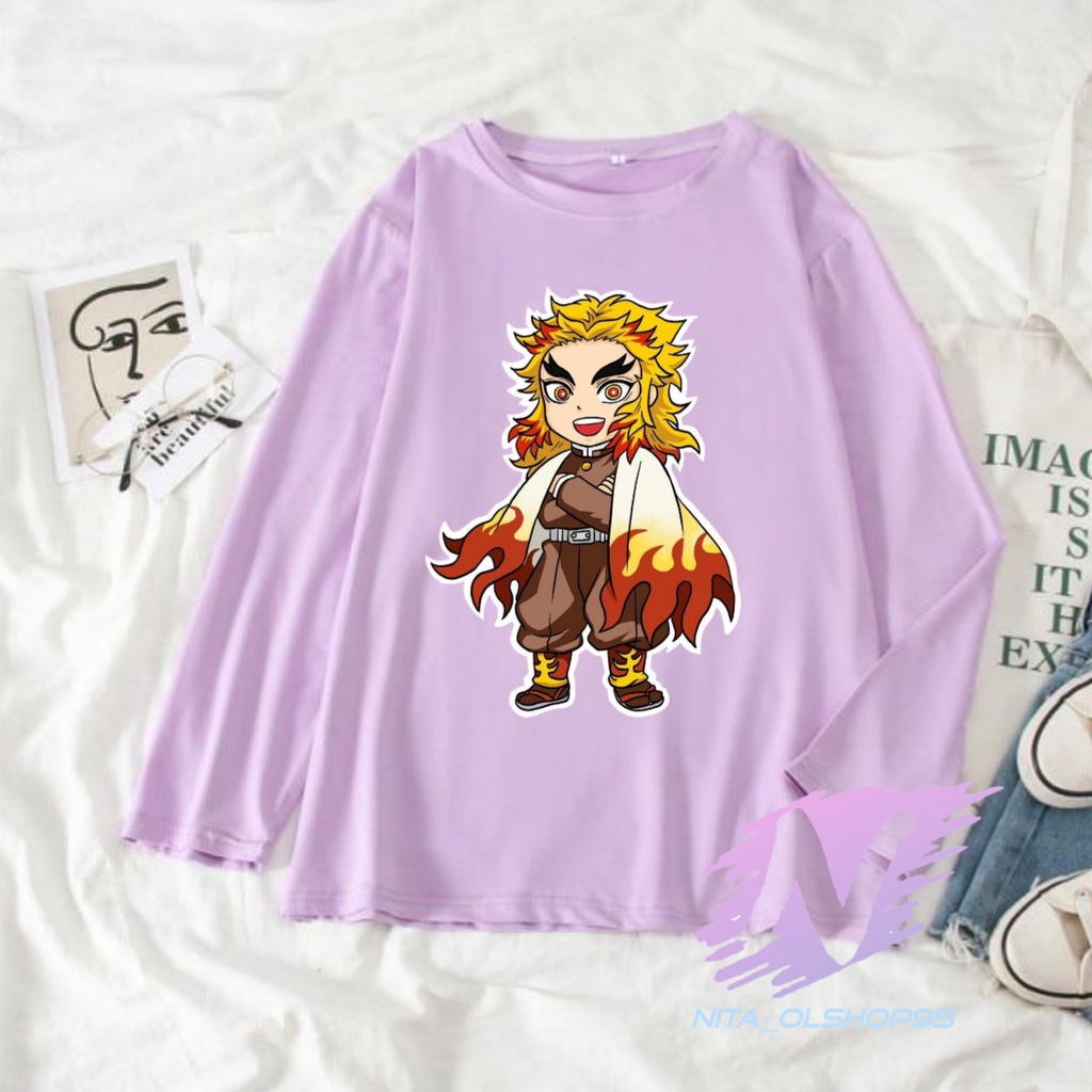 KAOS ANAK DEMON SLAYER BAJU LENGAN PANJANG KIMETSU YAIBA PILAR API