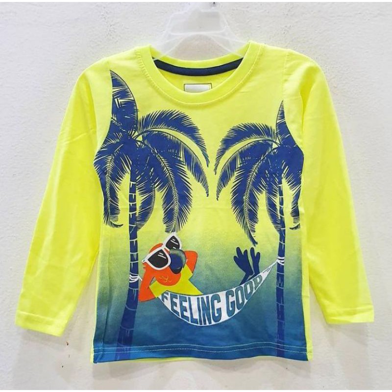 Pakaian Anak laki2 Lengan Panjang, Warna Hijau neon