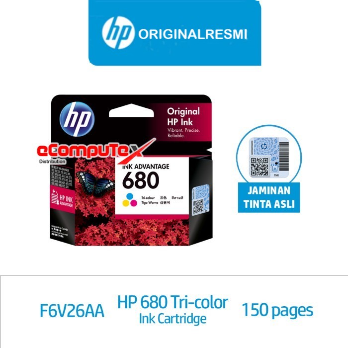 CARTRIDGE HP 680 COLOR / TINTA CATRIDGE HP680 COLOUR ORIGINAL - RESMI