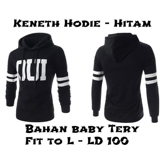 JAKET COWOK KENETH SWEATER PRIA LENGAN PANJANG SWEATER HOODIE COWOK MOTIF JAKET - Abu-abu