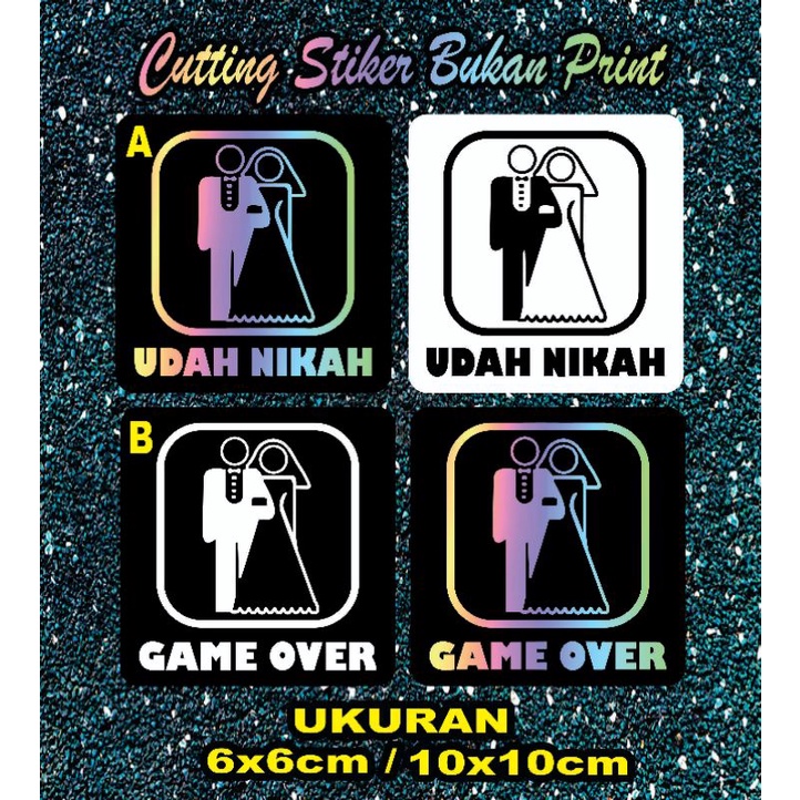 stiker cutting status kawin