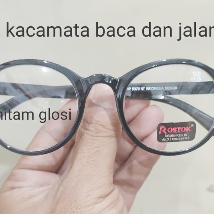 kacamata baca /kacamata plus buat jalan dan baca atas normal unisex - Hitam