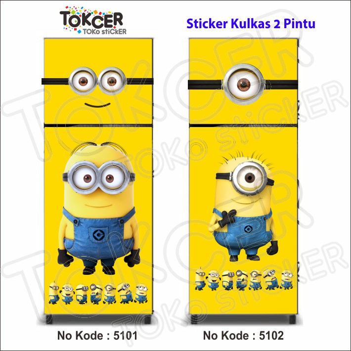 Stiker Kulkas 2 Pintu Minion