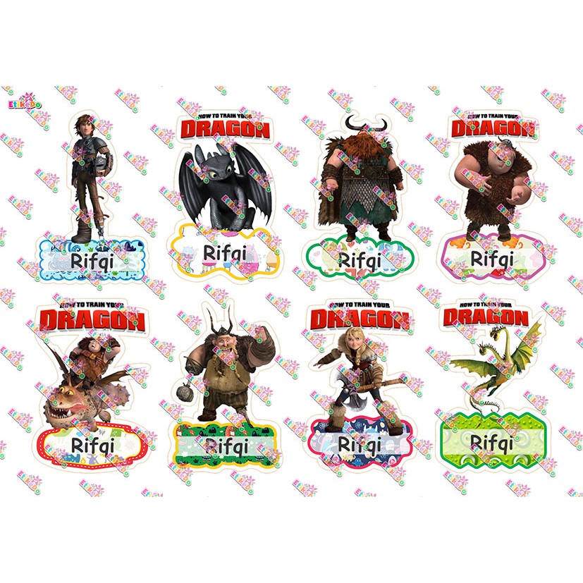 

LABEL NAMA HOW TO TRAIN YOUR DRAGON 32 STIKER-WATERPROOF-1 Nama HT1XL1