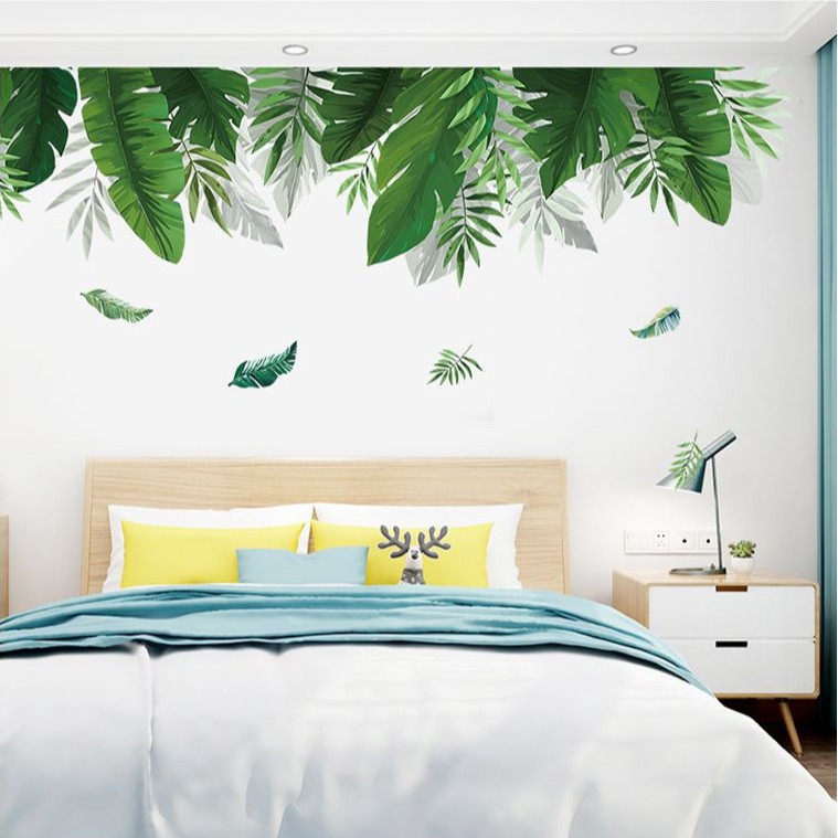 Reliza Wall Sticker Hanging Green Leaves Stiker Dinding XL8361