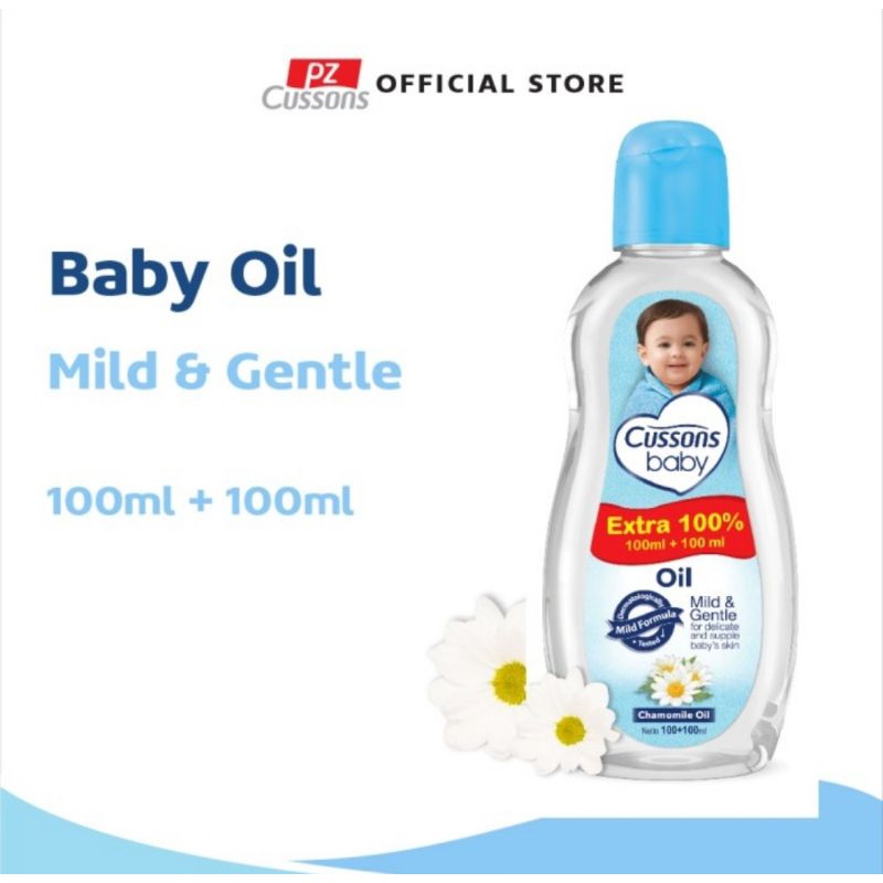 Cussons Baby Oil Ukuran 200 ml (100 ml + 100 ml)