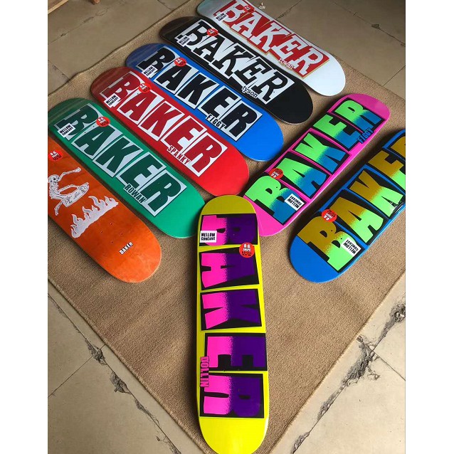 American Baker double KICK TAIL skateboard Impor Papan Permukaan Film Dewasa Profesional stunt board Papan Aksi Majelis Roda Empat 8.0