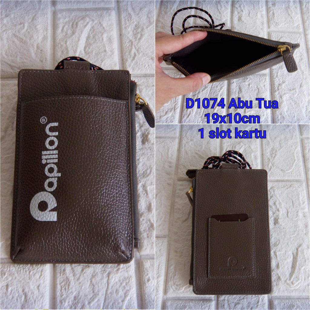 Dompet HP Handphone Papillon Original D1074 Abu Tua