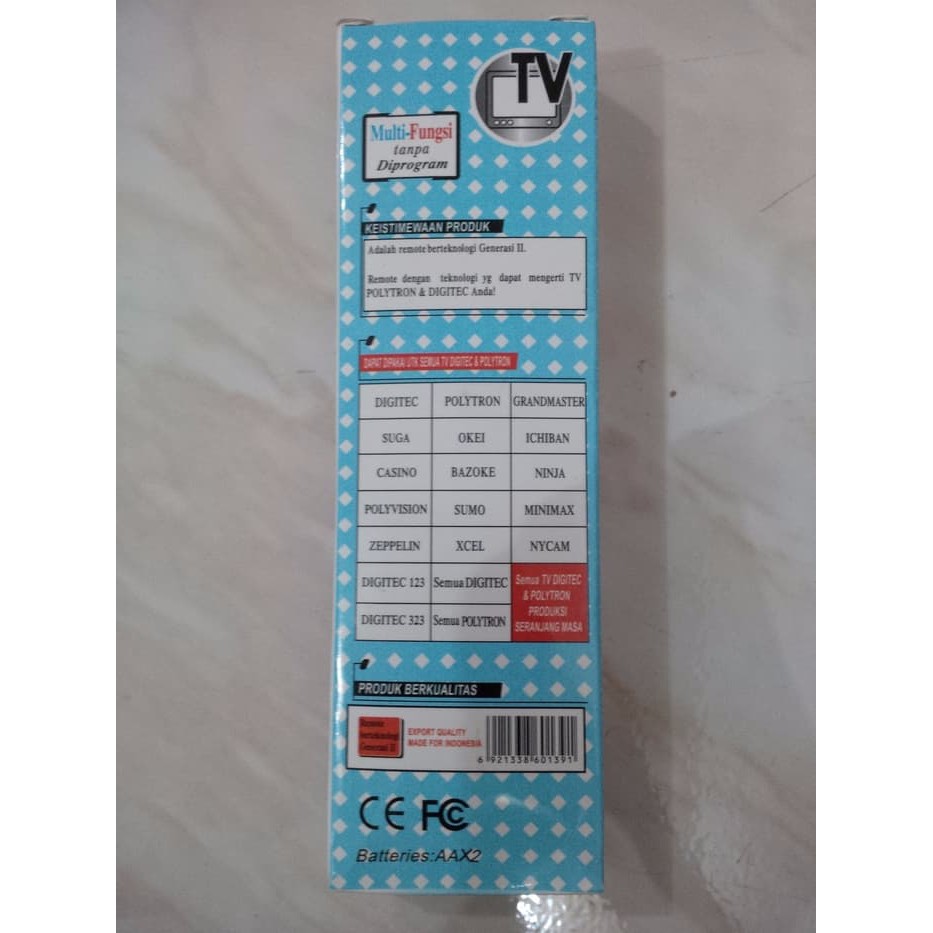 REMOTE TV MULTI FUNGSI UTK TV DIGITEC &amp; POLYTRON JUN DA CT-101