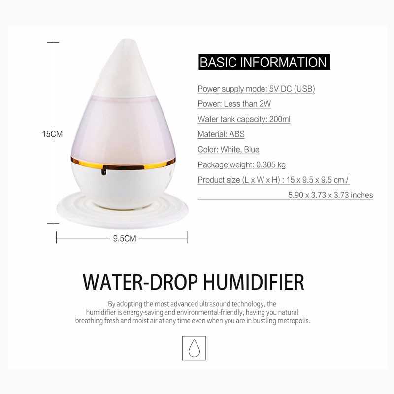 Taffware Mini Air Humidifier Ultrasonic Aromatherapy - HUMI H121