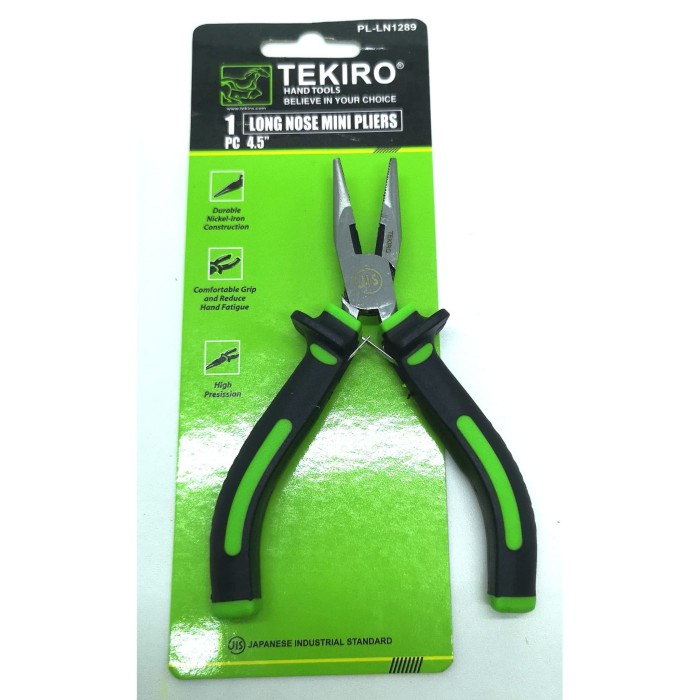 Tekiro tang lancip 4.5&quot; TEKIRO long nose mini pliers 4.5 inch Tekiro Tang Lancip 4 in PL-LN1289