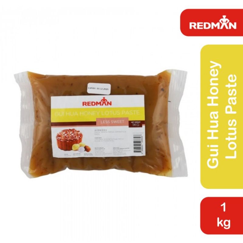 

Redman Honey Gui Hua Lotus Paste Less Sweet 1Kg Isian Filling Mooncake Guihua