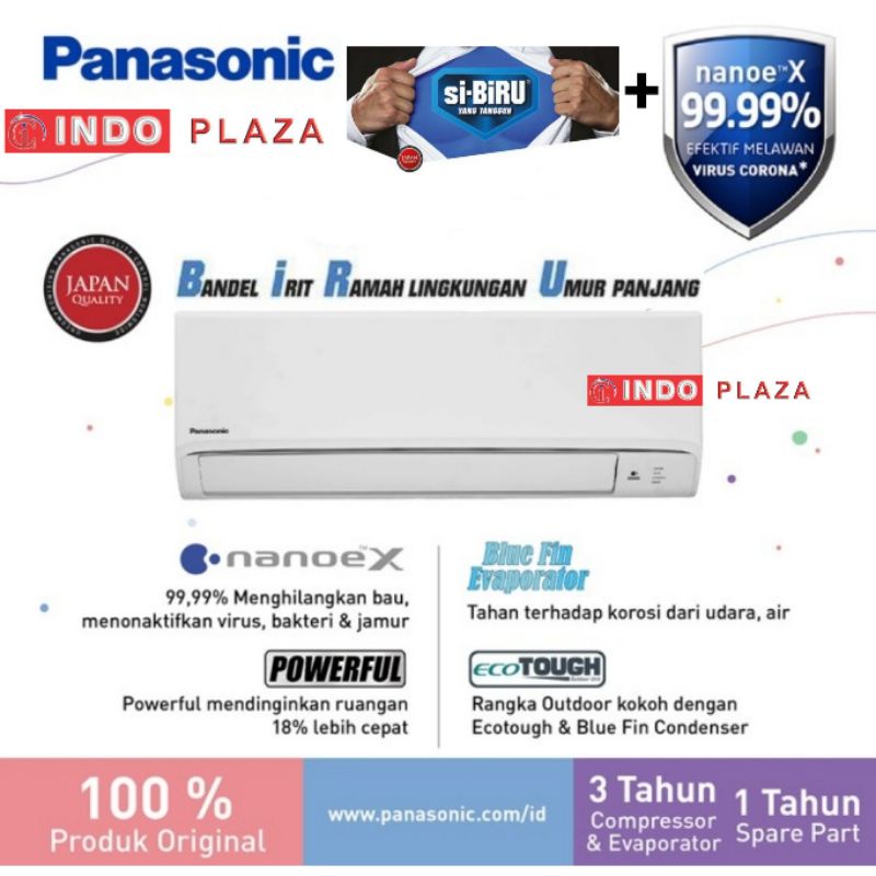 AC PANASONIC 1/2 PK SIBIRU+NANOE X CS-PN5WKJ