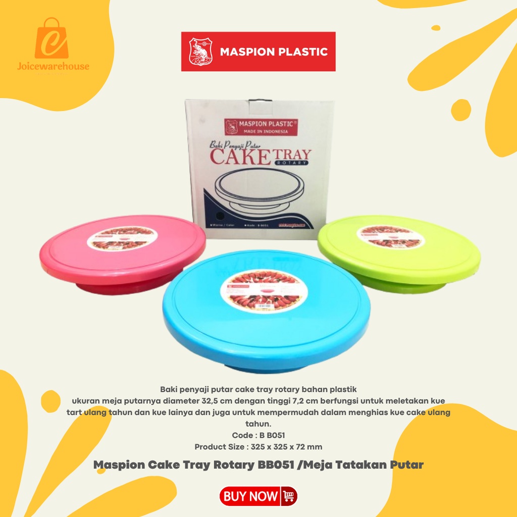 Maspion Cake Tray Rotary BB051 /Meja Tatakan Putar Penghias Kue