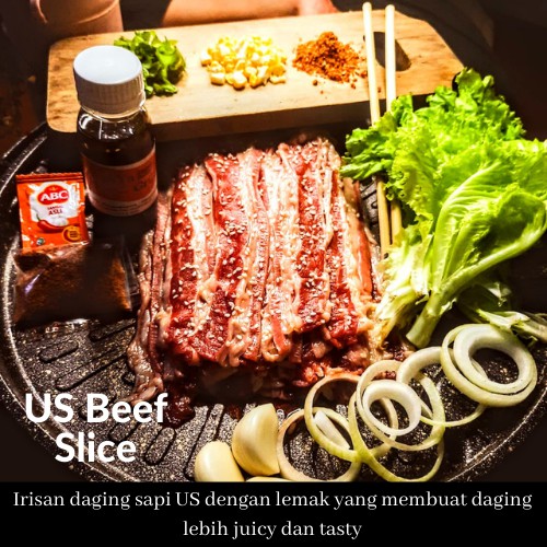 

Paket Lengkap BBQ/Korean Yakiniku / Untuk 2-3 orang / Daging sapi slice / US Beef Slice / Low Fat
