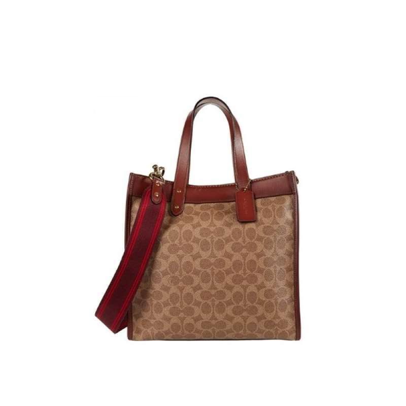 Coach Field Tote in Signature Canvas With Horse and Carriage Print