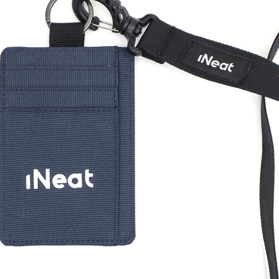 

iNeat Card Holder Lanyard ID Card Nametag Wallet Navy