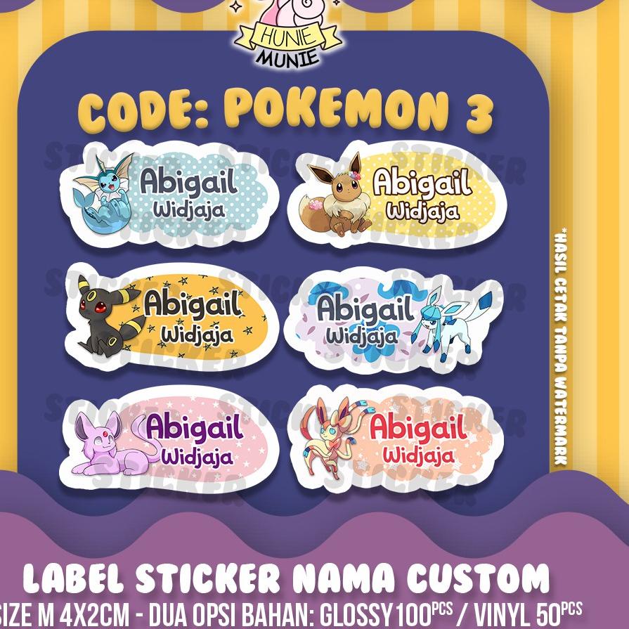 

Flash Sale - Sticker Label Nama Custom - Pokemon 100pcs+ Stiker ✓