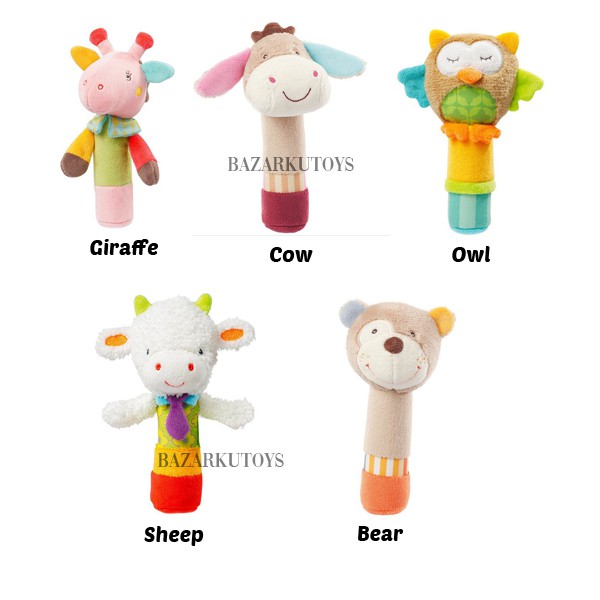 Baby Cloth Wand Mainan Bayi Baby Toys Rattle Stick Teether Bayi Boneka Bayi