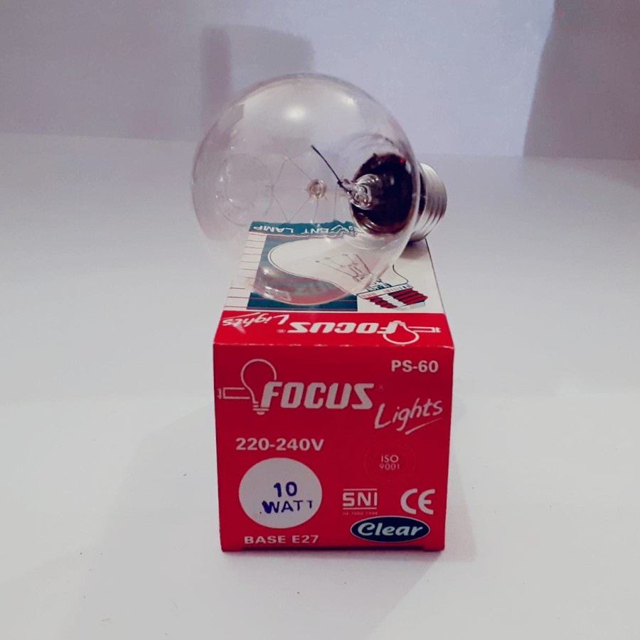 Bohlam Bola Pijar Focus 10Watt 10 Watt Lampu Pijar Penghangat Penetas Telur