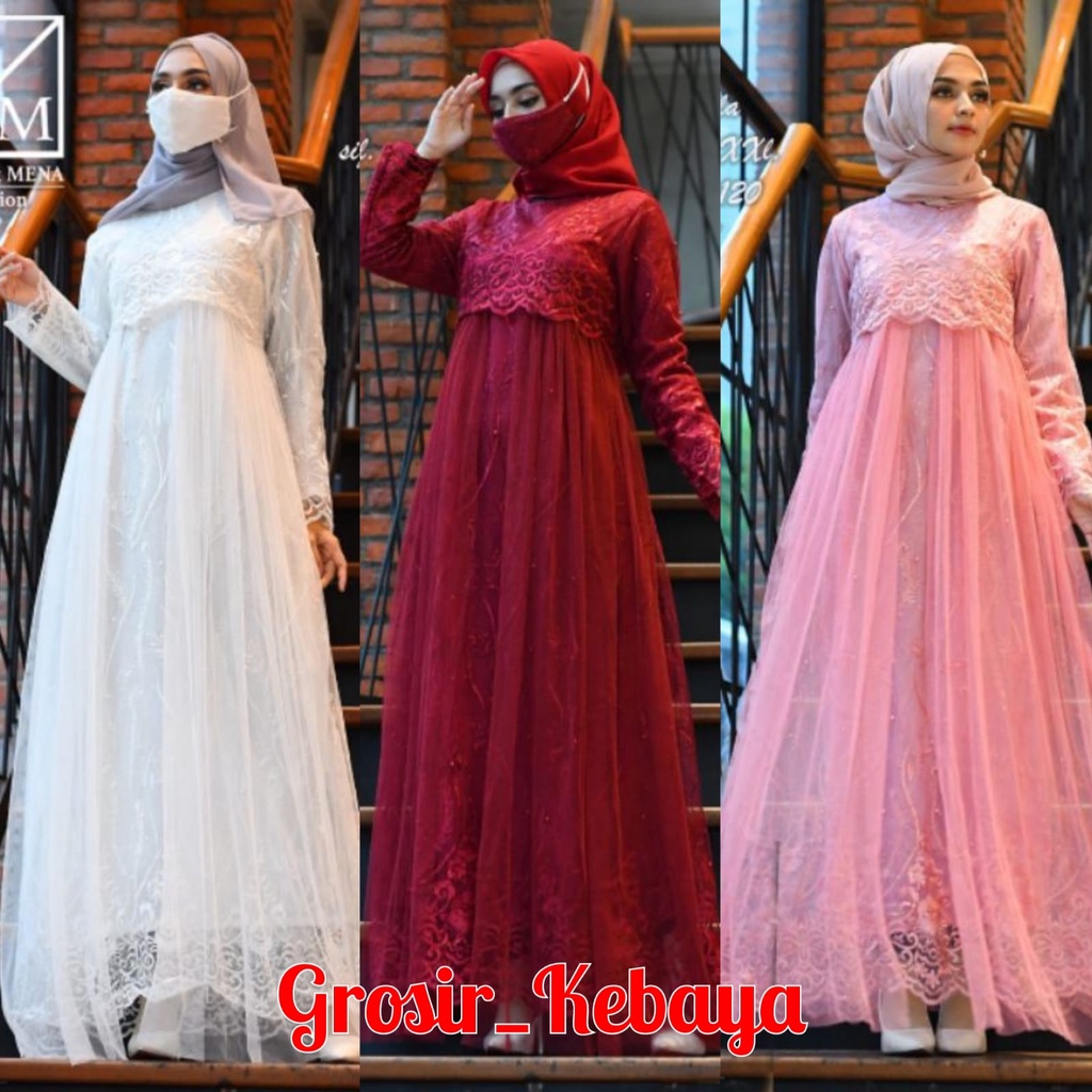GAMIS LAILA TUTU / FREE MASKER GAMIS LAILA / Gamis Wisuda / Gamis Pesta / Gamis Modern