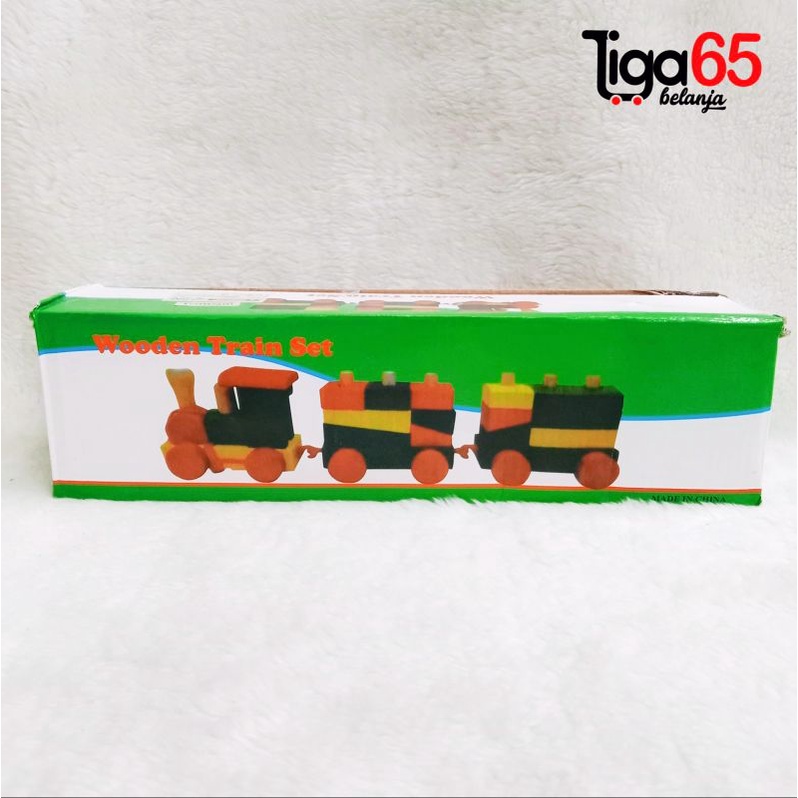 365 Mainan Edukasi Maenan Kayu Wooden Train Set / PUZZLE KAYU PZ161