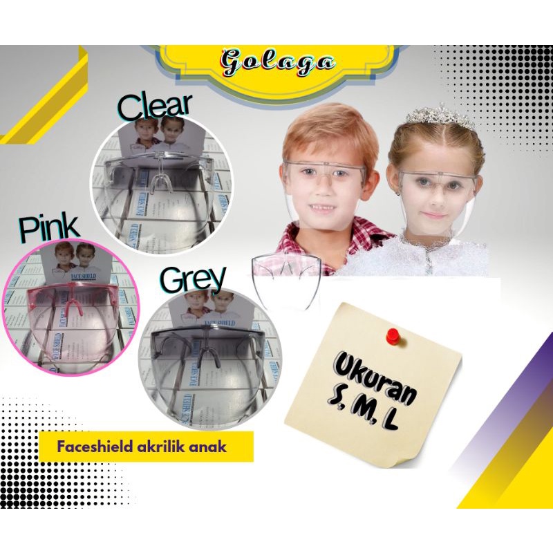 Face Shield Anak. Face Shield Akrilik. Face Shield covid 19